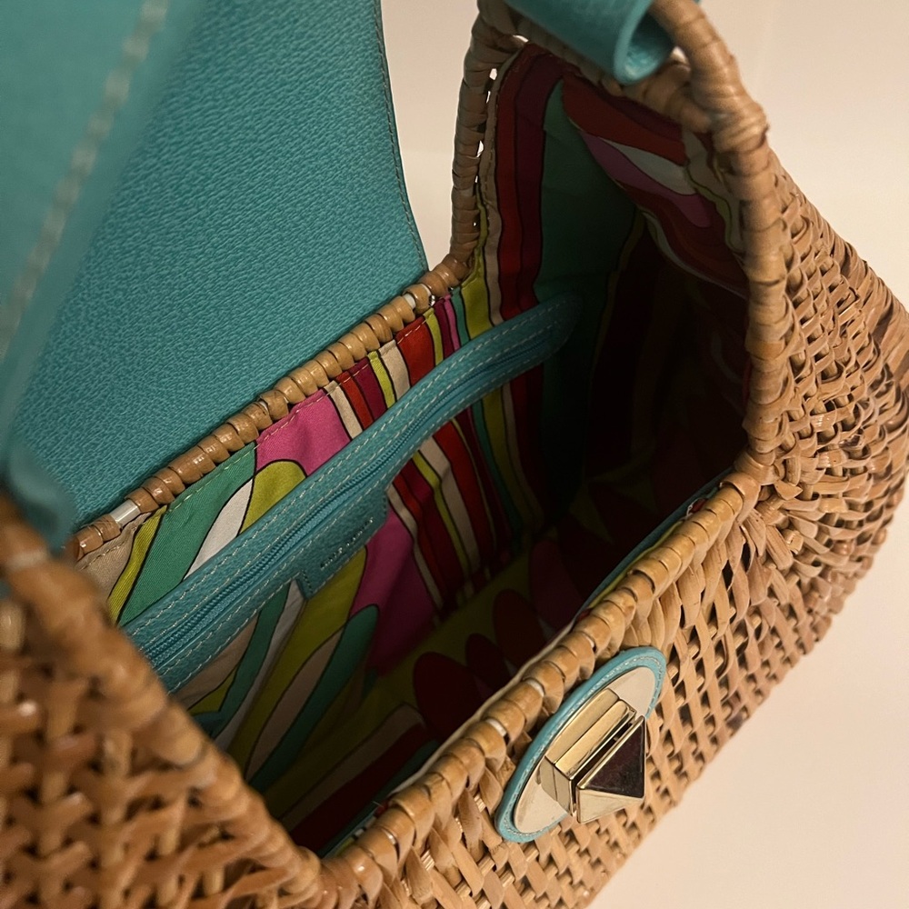 Kate Spade Santiago Alek Wicker Handbag - Picture 4 of 5
